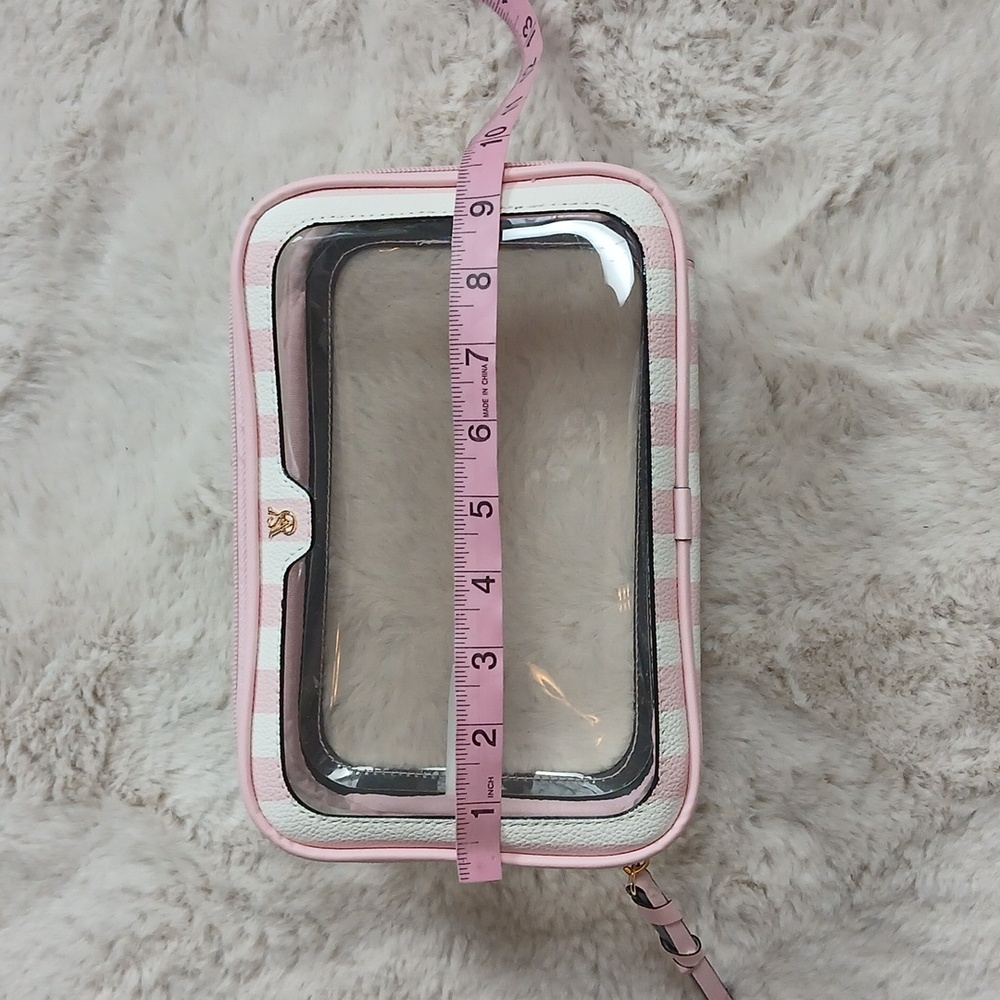 Victoria's Secret Heritage Stripes Pink Cosmetics Travel Bag - Picture 16 of 17